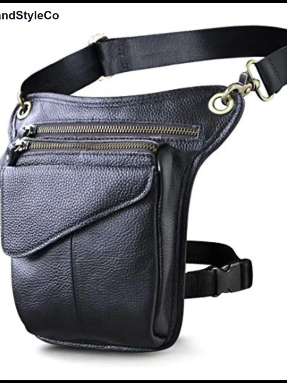 Genuine Leather Waist Hip Bum Pack Drop Leg Bag Hiking Messenger